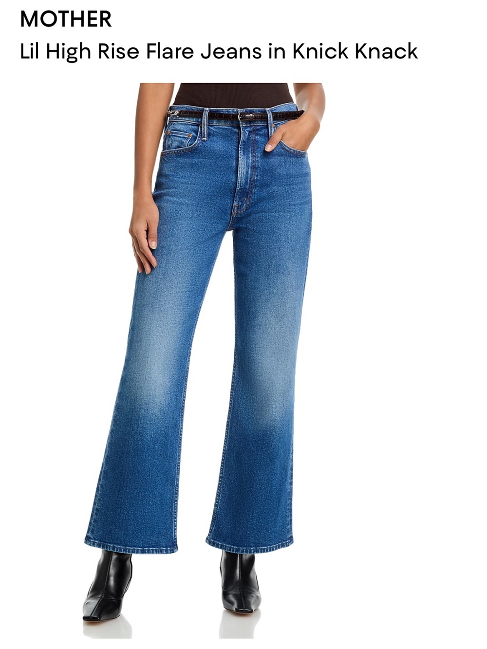 MOTHER New Lil High-Rise Flare Jeans In Knick Knack Size 28
